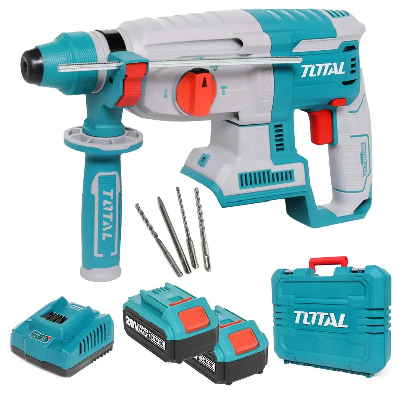 TOTAL Lithium-ion rotary hammer 20V / 4Ah (TRHLI202287)