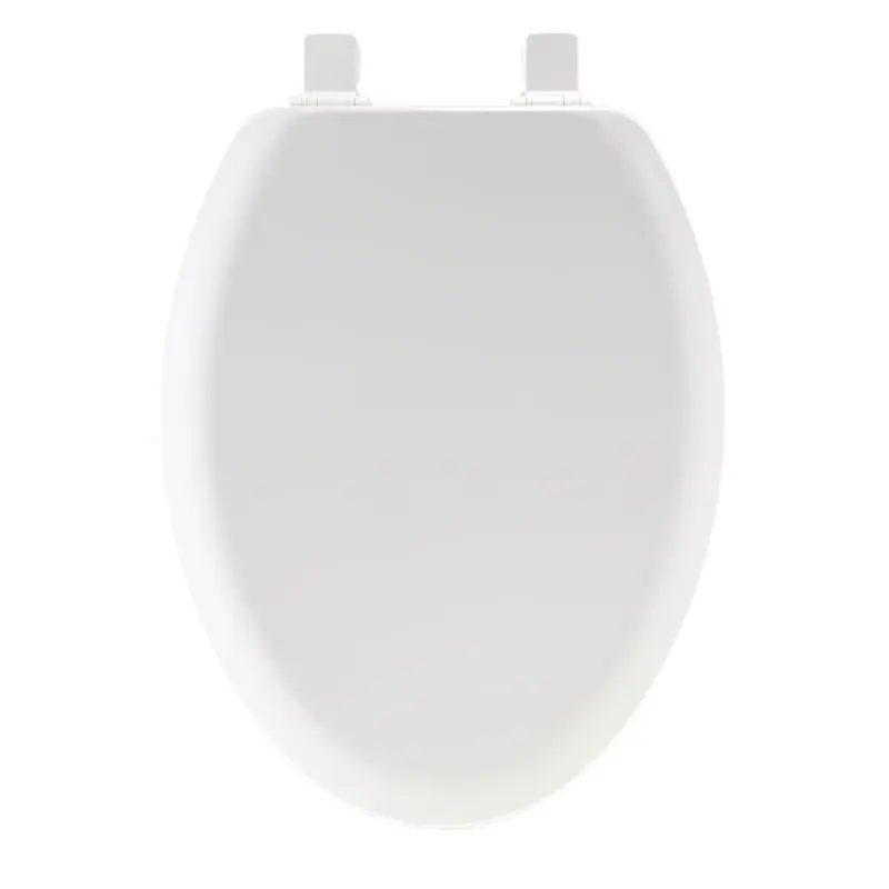 Mayfair 141EC-000 Toilet Seat, Elongated, Wood, White, Twist Hinge