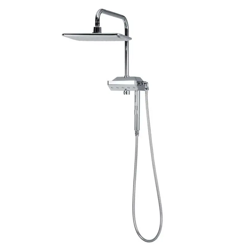 5-spray 12 in. Dual Shower Head and Handheld Shower Head with Body spray in Chrome