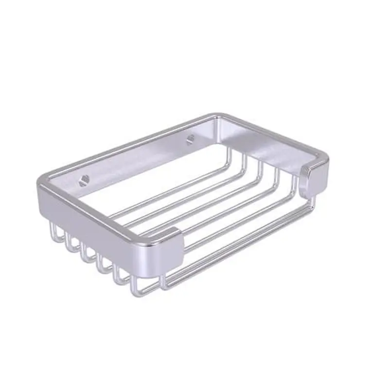 Allied Brass 3.1-in H Screw Mount Solid Brass Satin Chrome Hanging Shower Caddy