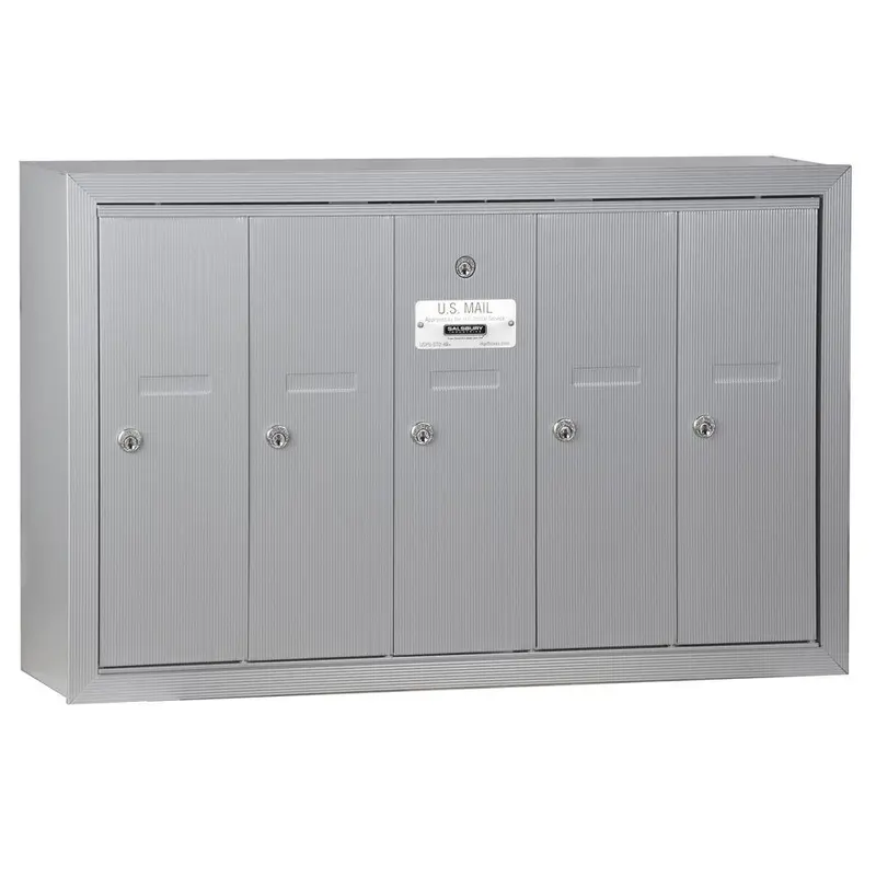 Aluminum Surface-Mounted USPS Access Vertical Mailbox with 5 DoorsBronze / 35.0