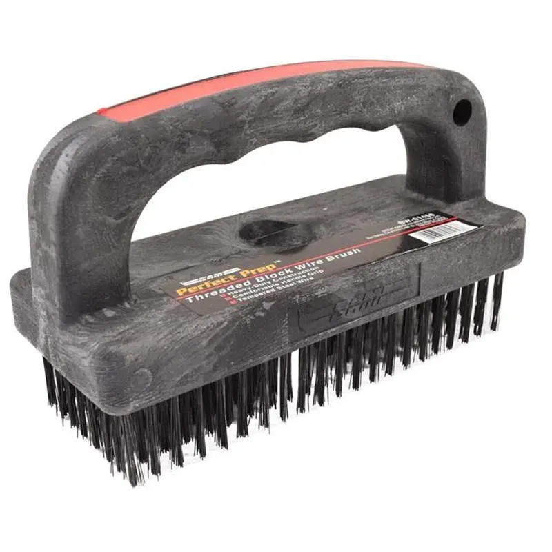 Great American Marketing Threaded Block Style Wire Brush 8 x 21 Rows8 x 21