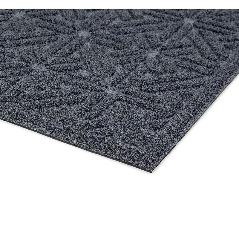 Apache Mills, Inc. Mega scraper 2-ft x 3-ft Gray Rectangular Outdoor Door Mat