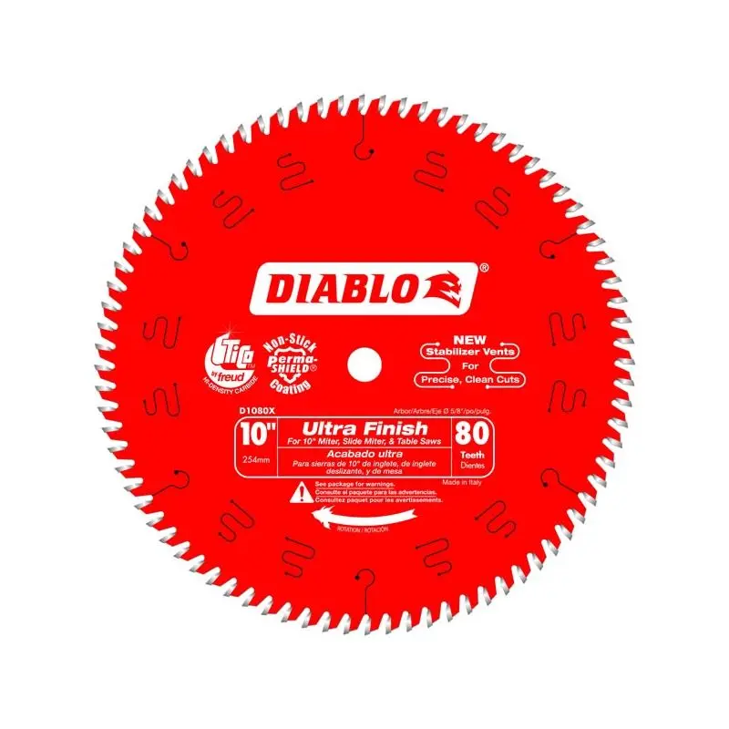 Diablo D1080X 10 in. x 80 Tooth Ultra Finish Saw Blade