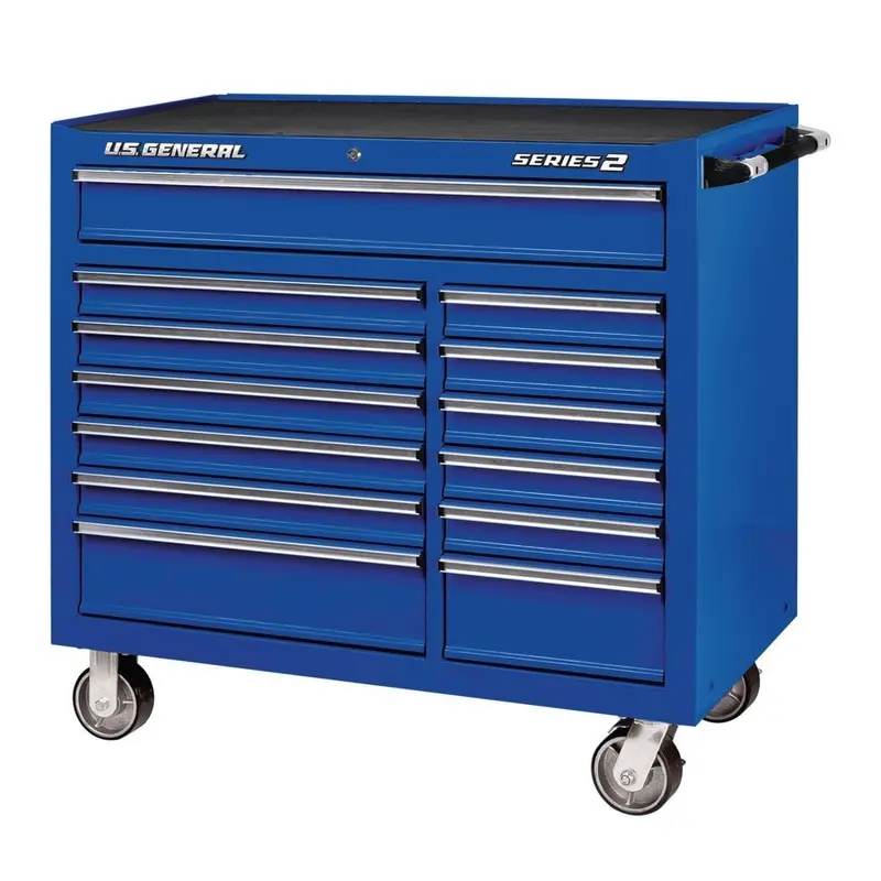 44 in. x 22 In. Double Bank Blue Roller Cabinet