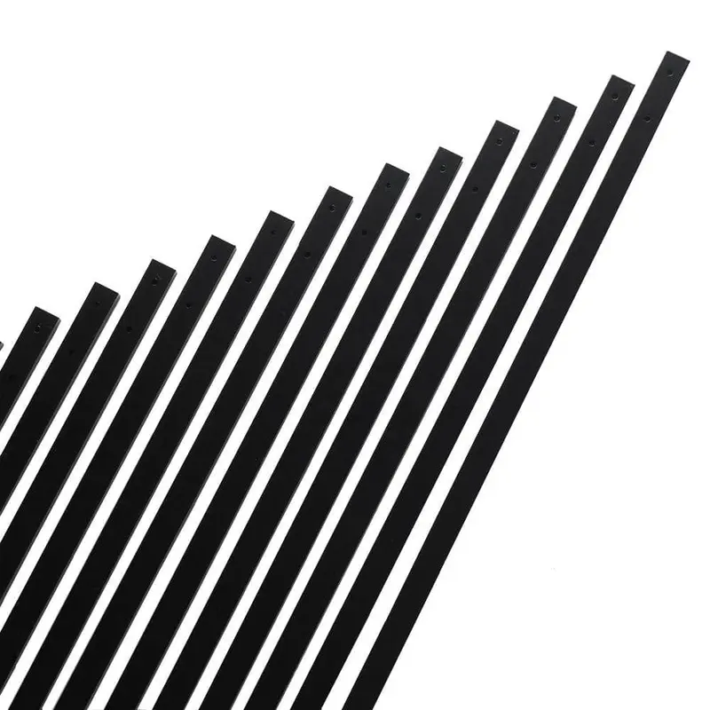 32 in. x 1 in. Black Aluminum Rectangular Baluster (14-Pack).494 / each