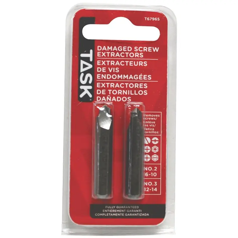 Task T67965 Mini X-Out Screw Extractor, #2, 6-10 Bolt/Screw, Tool Steel