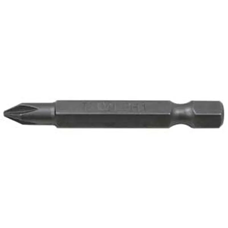 TASK T68032 Screwdriver Bit, #2 Drive, Phillips Drive, 2 in L, S2 Steel