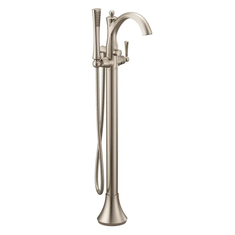 Wynford Chrome one-handle tub filler includes hand showerChrome