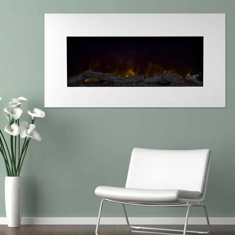 36 in. Color Changing LED Electric Fireplace in White36.9 / each