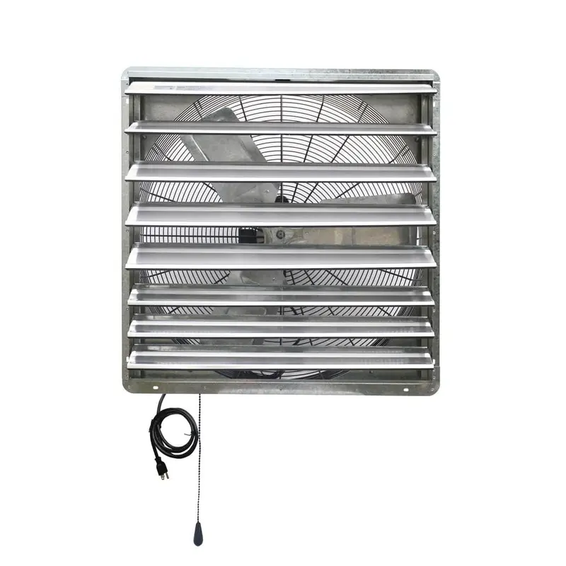 5088 CFM Silver Electric Powered Gable Mount Shutter Fan/Vent3368 / Silver / 28.50