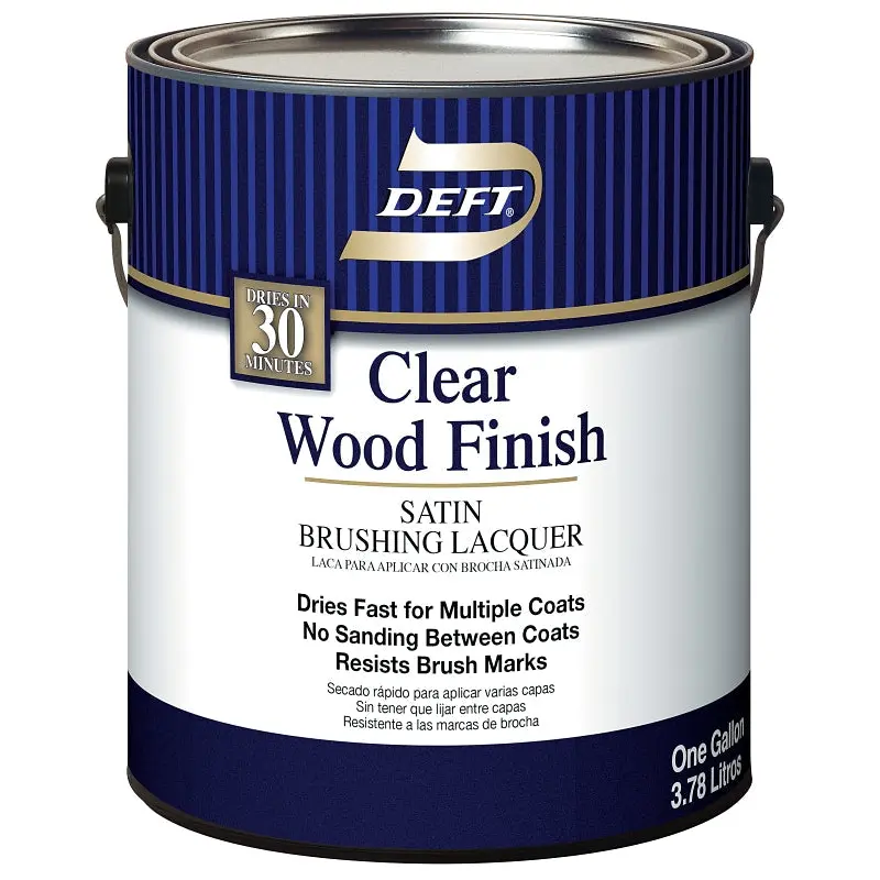 Deft 017-01 Brushing Lacquer, Liquid, Clear, 1 gal, Can