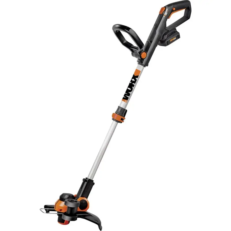 WORX WG163 String Trimmer/Edger, 20 V, 37.8 in L Shaft, Black/Orange/Silver