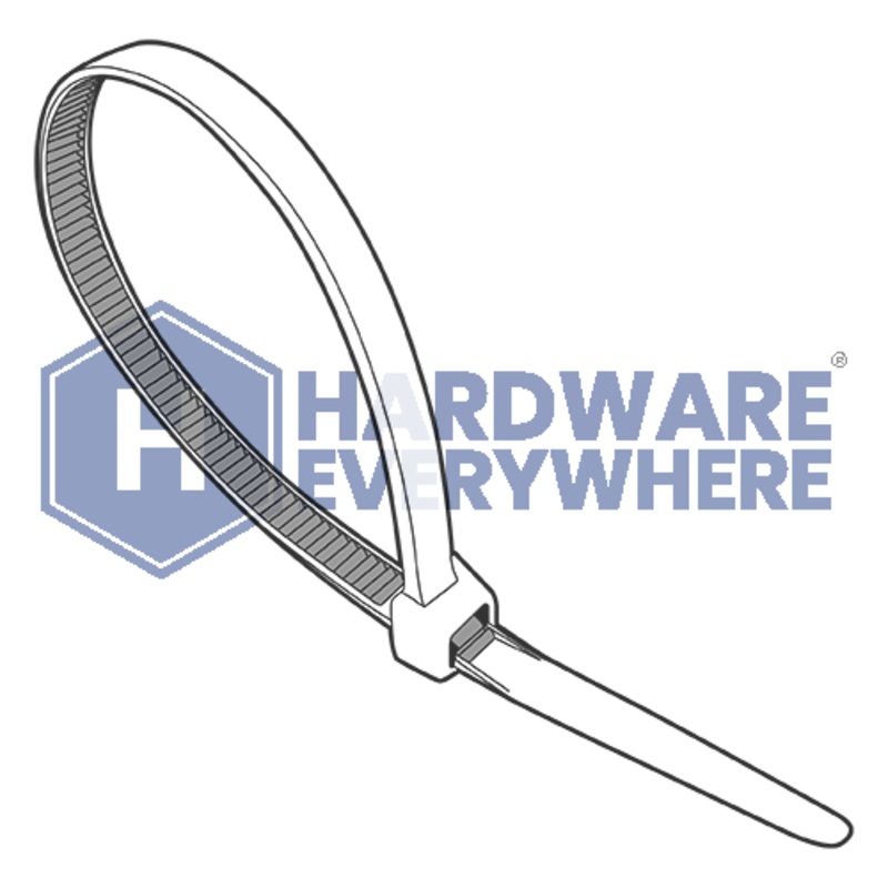 8 CABLE TIES / Nylon / Natural White