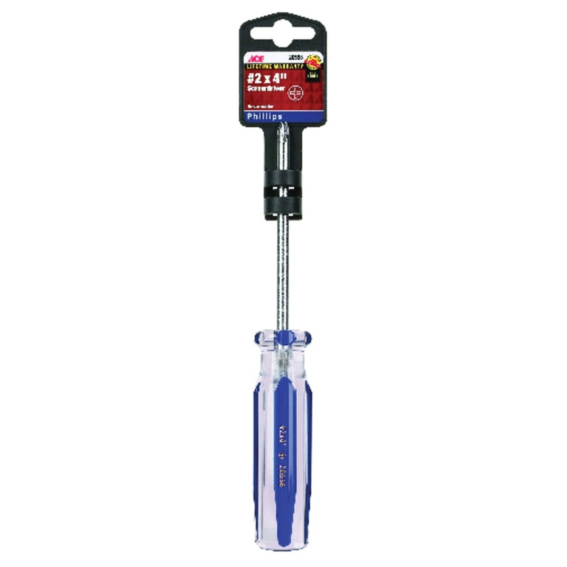 ACE 20556AHT Screwdriver, Phillips Point, #2 Point, 8.07 in OAL, Comfort Grip Handle