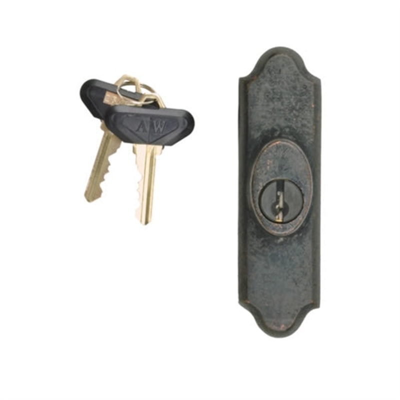 Andersen Encino Style - Exterior Keyed Lock with Keys (Right Hand) in Distressed Bronze