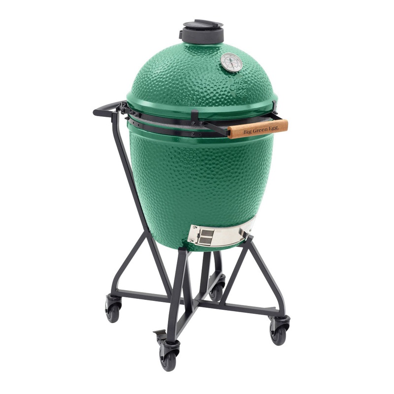 Big Green Egg 120175 Nest and Handler, 20.96 in OAW, 35.06 in OAH, 25.67 in OAD, Steel, Powder-Coated