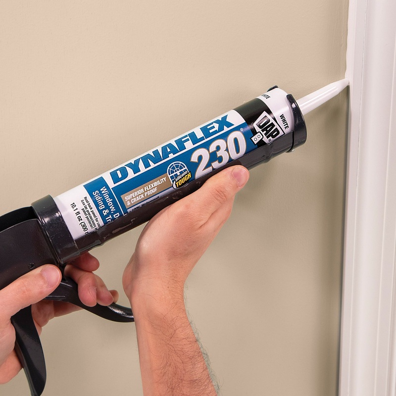 DYNAFLEX 230 7079818860 Premium Elastomeric Sealant, Paste, Clear, Very Mild, Acrylic Polymer Base, 5.5 fl-oz, Tube