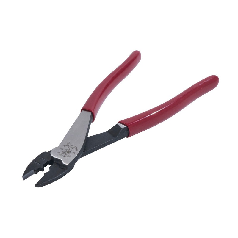KLEIN TOOLS 1005 Crimping Tool, 9.6 in OAL, Tapered Nose Jaw, 22 to 10 AWG Cable/Wire, Dipped Grip Handle