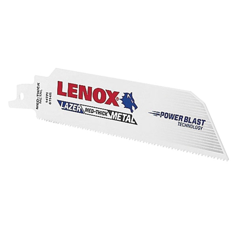 LENOX 201809118R Lazer Reciprocating Saw Blade, 9 in L, 1 in W, 18 TPI, Steel/Cobalt Cutting Edge, Bi-Metal Blade