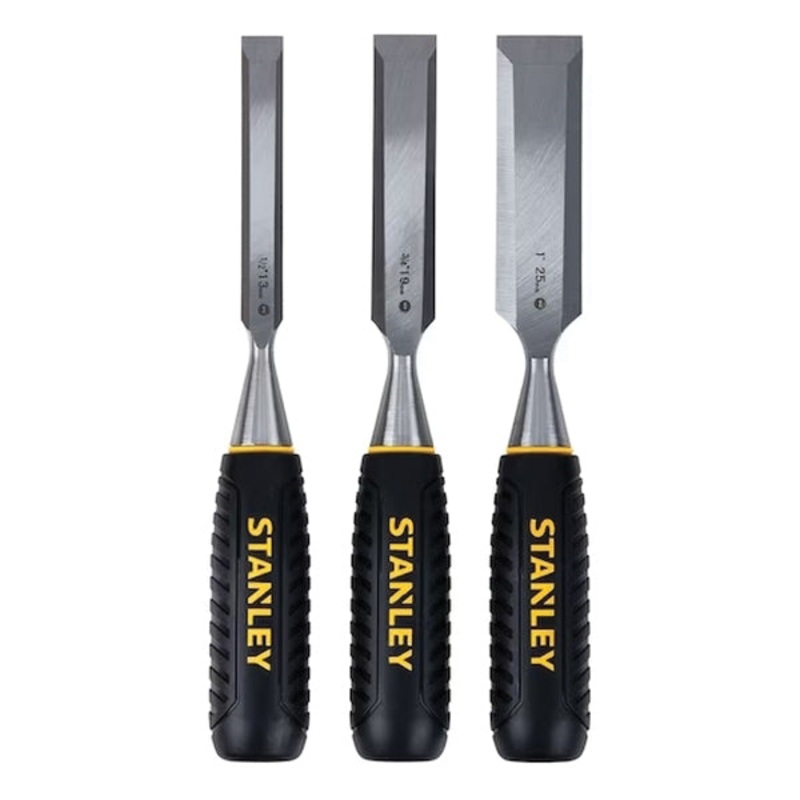 STANLEY STHT16727 Chisel Set, Steel, Lacquered, 3 -Piece
