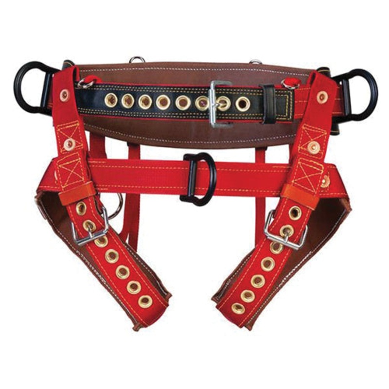 WEAVER LEATHER WLC-530 Series 08-01036-LG One Floating Dee With Leg Strap, Aluminum/Leather/Nylon, Black Anodized